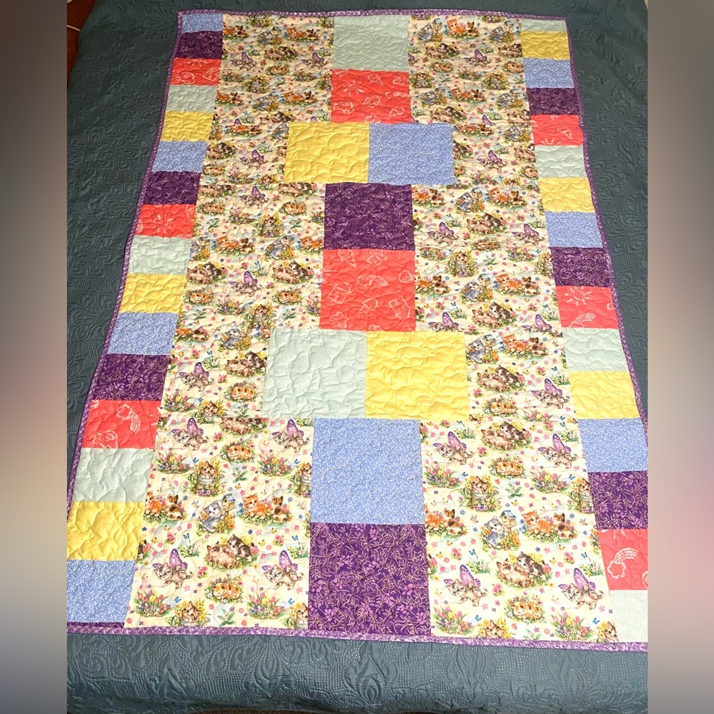 Colorful Patchwork Baby Quilt